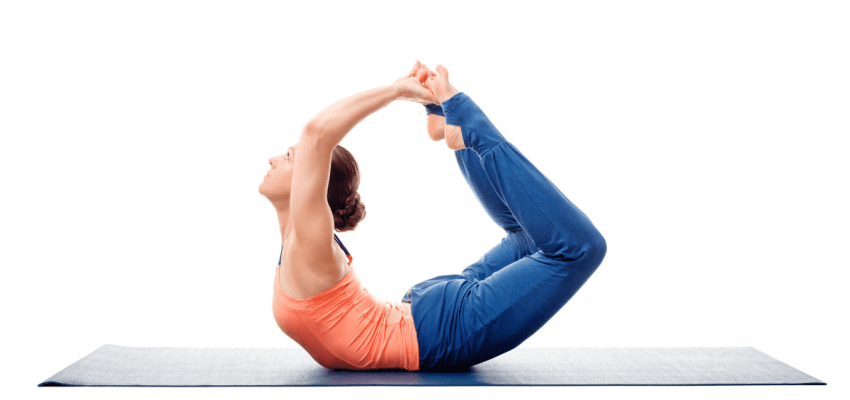 Dhanurasana (Pozycja Łuku)wzmacnianie mięśni brzucha